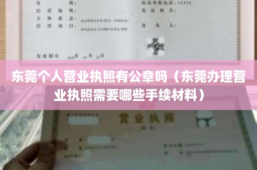 东莞个人营业执照有公章吗（东莞办理营业执照需要哪些手续材料）