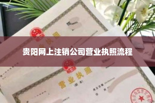 贵阳网上注销公司营业执照流程