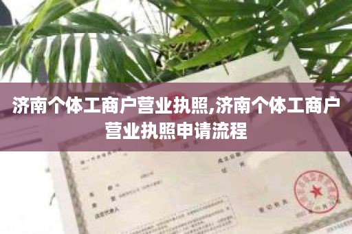 济南个体工商户营业执照,济南个体工商户营业执照申请流程