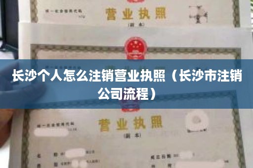 长沙个人怎么注销营业执照（长沙市注销公司流程）