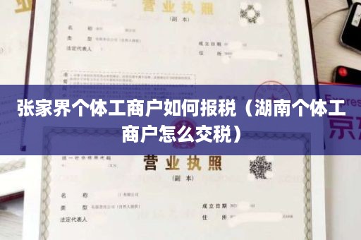 张家界个体工商户如何报税（湖南个体工商户怎么交税）