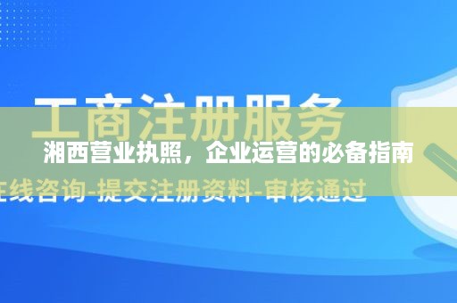 湘西营业执照，企业运营的必备指南