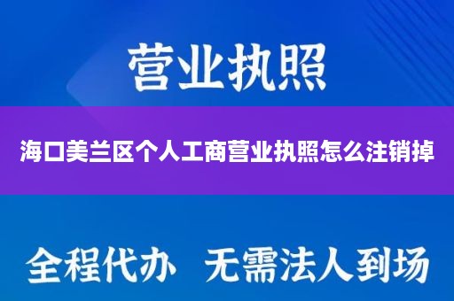 海口美兰区个人工商营业执照怎么注销掉