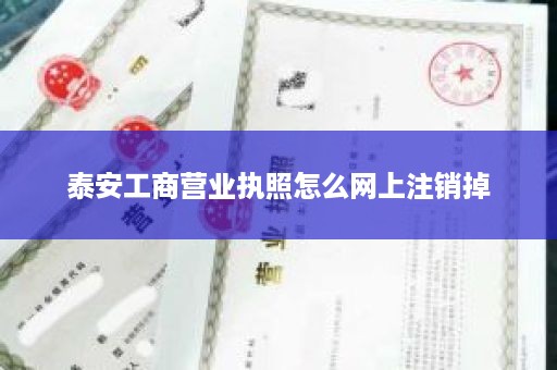 泰安工商营业执照怎么网上注销掉