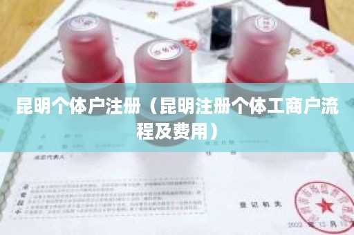 昆明个体户注册（昆明注册个体工商户流程及费用）