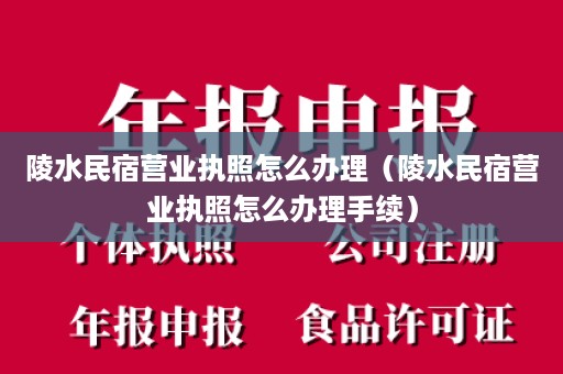 陵水民宿营业执照怎么办理（陵水民宿营业执照怎么办理手续）