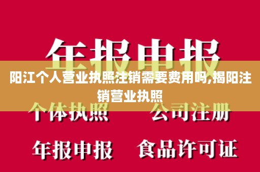 阳江个人营业执照注销需要费用吗,揭阳注销营业执照