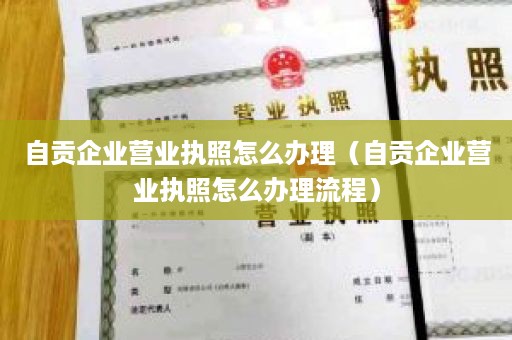 自贡企业营业执照怎么办理（自贡企业营业执照怎么办理流程）