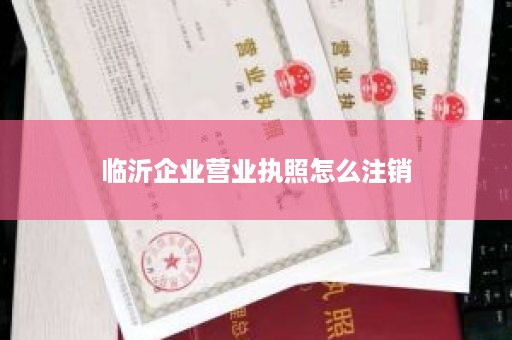 临沂企业营业执照怎么注销