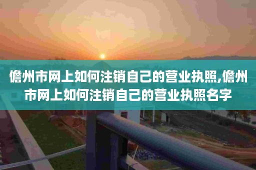 儋州市网上如何注销自己的营业执照,儋州市网上如何注销自己的营业执照名字