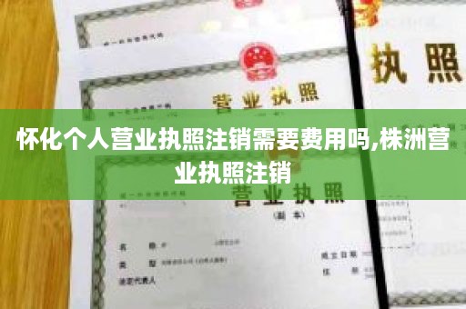 怀化个人营业执照注销需要费用吗,株洲营业执照注销