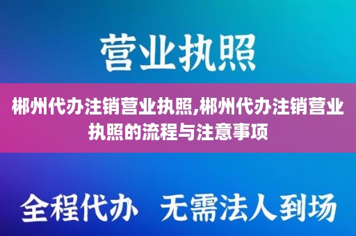 郴州代办注销营业执照,郴州代办注销营业执照的流程与注意事项