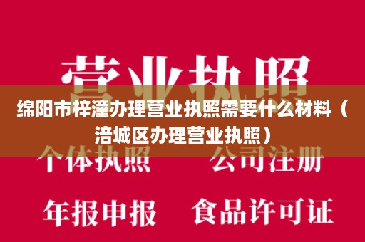 绵阳市梓潼办理营业执照需要什么材料（涪城区办理营业执照）