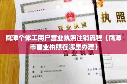 鹰潭个体工商户营业执照注销流程（鹰潭市营业执照在哪里办理）