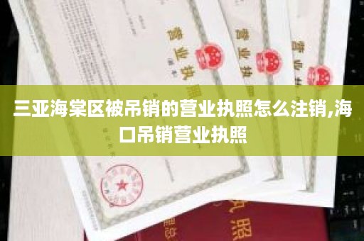 三亚海棠区被吊销的营业执照怎么注销,海口吊销营业执照