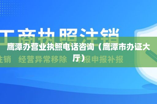 鹰潭办营业执照电话咨询（鹰潭市办证大厅）