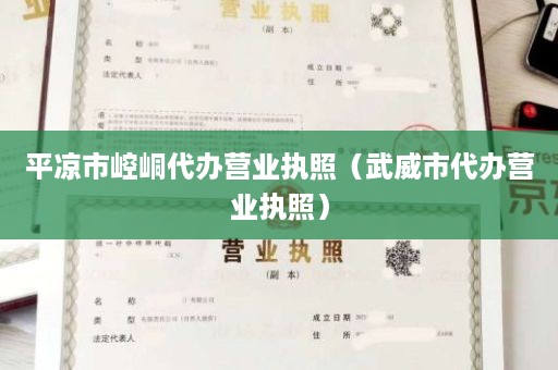 平凉市崆峒代办营业执照（武威市代办营业执照）