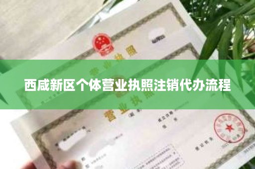 西咸新区个体营业执照注销代办流程