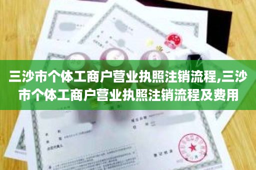 三沙市个体工商户营业执照注销流程,三沙市个体工商户营业执照注销流程及费用