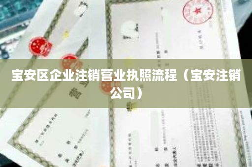 宝安区企业注销营业执照流程（宝安注销公司）