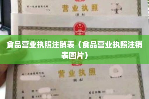 食品营业执照注销表（食品营业执照注销表图片）