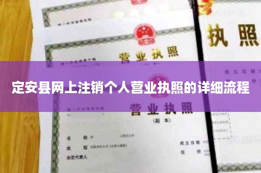 定安县网上注销个人营业执照的详细流程