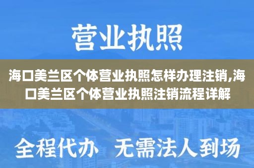 海口美兰区个体营业执照怎样办理注销,海口美兰区个体营业执照注销流程详解