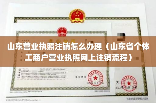 山东营业执照注销怎么办理（山东省个体工商户营业执照网上注销流程）