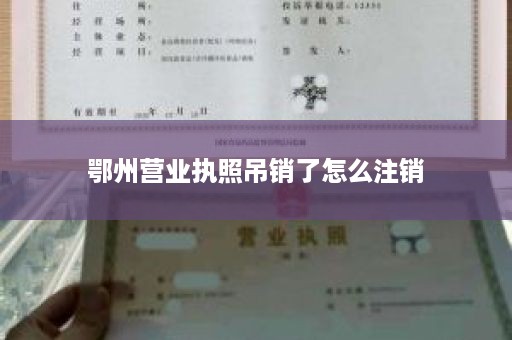 鄂州营业执照吊销了怎么注销