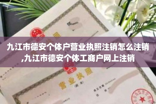 九江市德安个体户营业执照注销怎么注销,九江市德安个体工商户网上注销