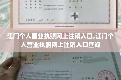 江门个人营业执照网上注销入口,江门个人营业执照网上注销入口查询