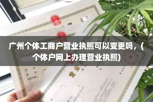 广州个体工商户营业执照可以变更吗，(个体户网上办理营业执照)