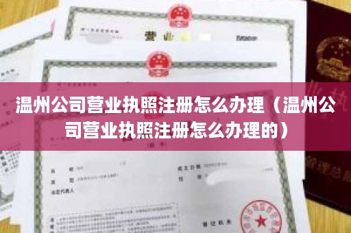 温州公司营业执照注册怎么办理（温州公司营业执照注册怎么办理的）