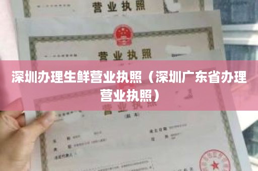 深圳办理生鲜营业执照（深圳广东省办理营业执照）