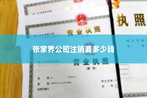 张家界公司注销要多少钱