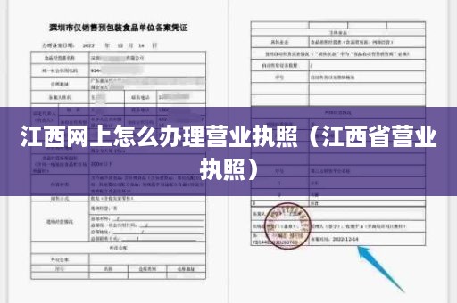 江西网上怎么办理营业执照（江西省营业执照）