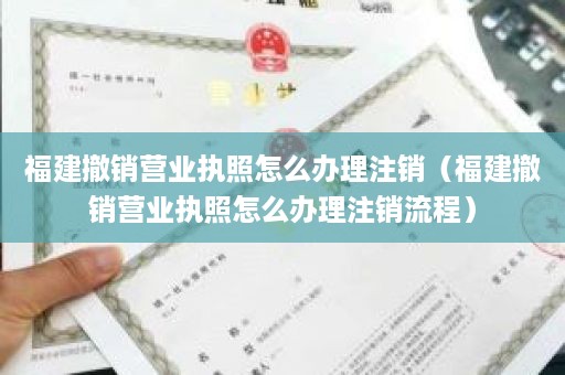 福建撤销营业执照怎么办理注销（福建撤销营业执照怎么办理注销流程）