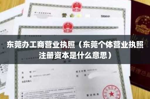 东莞办工商营业执照（东莞个体营业执照注册资本是什么意思）