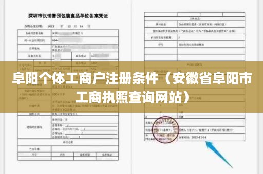 阜阳个体工商户注册条件（安徽省阜阳市工商执照查询网站）