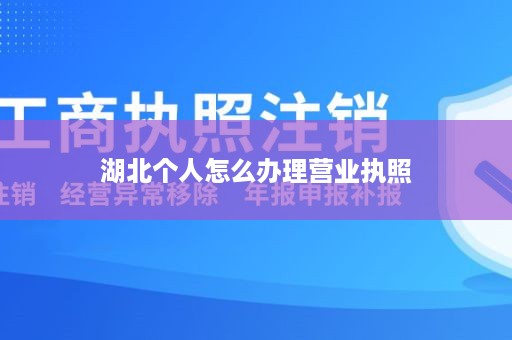 湖北个人怎么办理营业执照