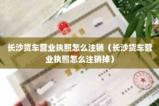 长沙货车营业执照怎么注销（长沙货车营业执照怎么注销掉）