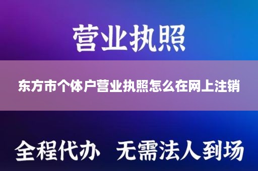 东方市个体户营业执照怎么在网上注销