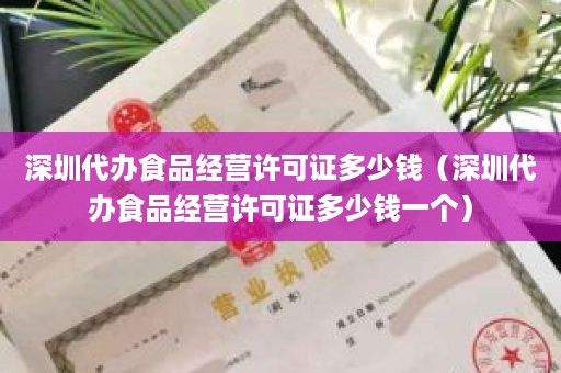 深圳代办食品经营许可证多少钱（深圳代办食品经营许可证多少钱一个）