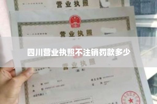 四川营业执照不注销罚款多少