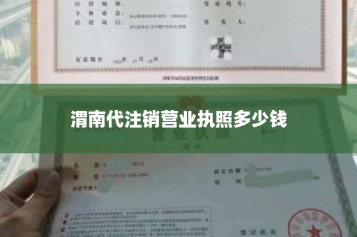 渭南代注销营业执照多少钱