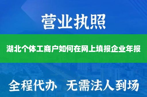 湖北个体工商户如何在网上填报企业年报