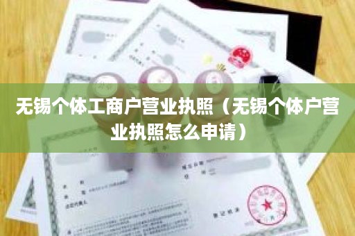 无锡个体工商户营业执照（无锡个体户营业执照怎么申请）