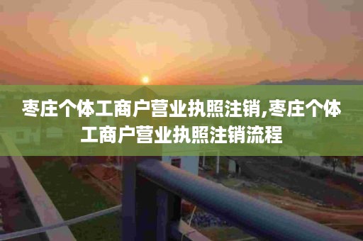 枣庄个体工商户营业执照注销,枣庄个体工商户营业执照注销流程