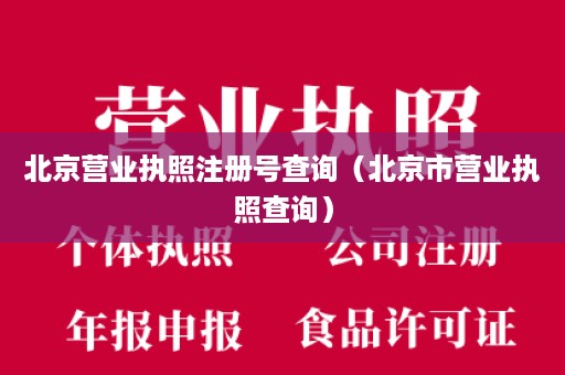 北京营业执照注册号查询（北京市营业执照查询）