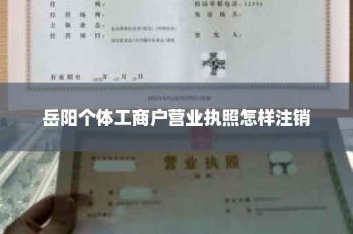 岳阳个体工商户营业执照怎样注销